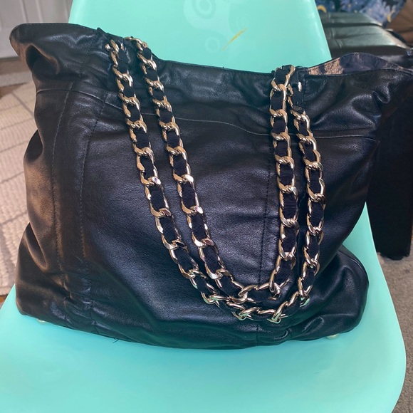 FURLA Genuine Leather large black bag - Picture 1 of 10